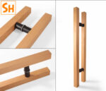 Tay nắm cửa kính cao cấp bằng gỗ sồi DOR5694 18