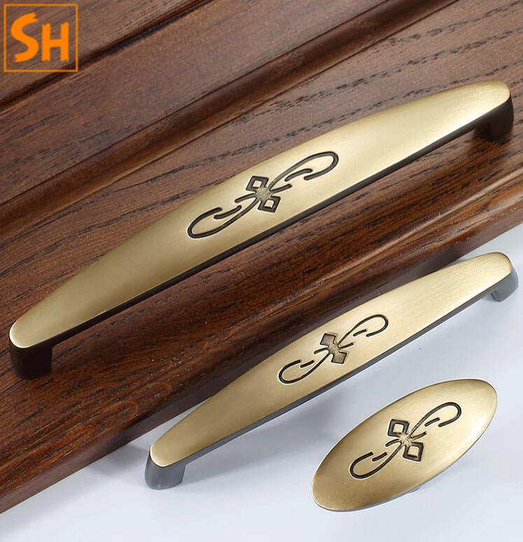 Tay nắm tủ đồng thau phong cách Retro FDR6018 Tay nắm tủ đồng thau phong cách Retro FDR6018
