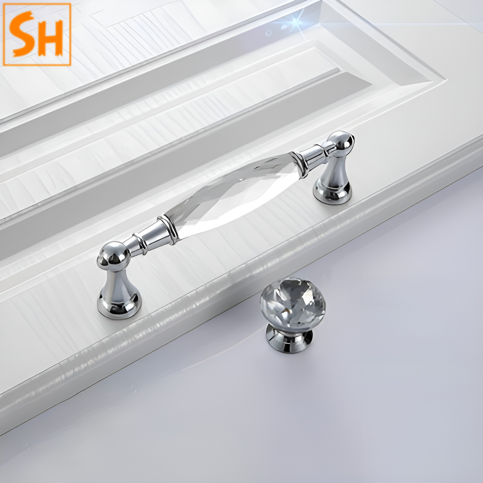 Tay nắm tủ pha lê phong cách Châu Âu sang trọng Tay nắm tủ pha lê phong cách Châu Âu sang trọng