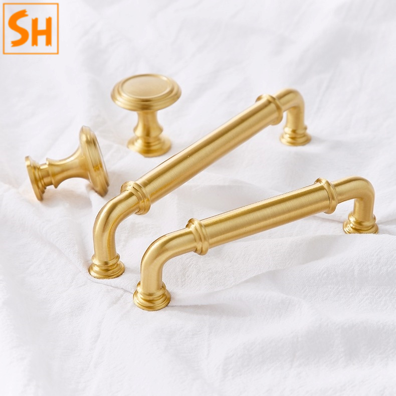 Tay nắm tủ bằng đồng kiểu Bắc Âu sang trọng JSH729-8 Tay nắm tủ bằng đồng kiểu Bắc Âu sang trọng JSH729
