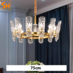 Đèn chùm phòng khách pha lê thanh lịch YJS854 -75cm