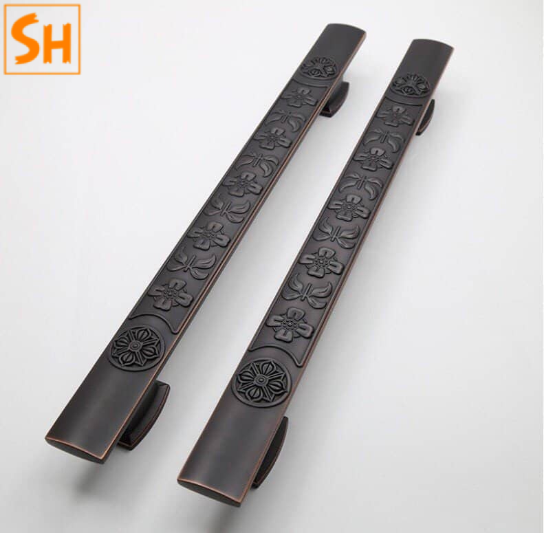 Tay nắm cửa chính hoa văn cổ điển nghệ thuật DH009 Tay nắm cửa chính hoa văn cổ điển nghệ thuật DH009