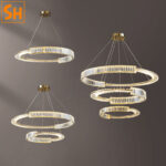 Đèn thả vòng ốp pha lê sang trọng SH.X924