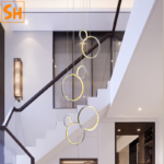 Đèn thả trần khuyên tròn pha lê SH5491