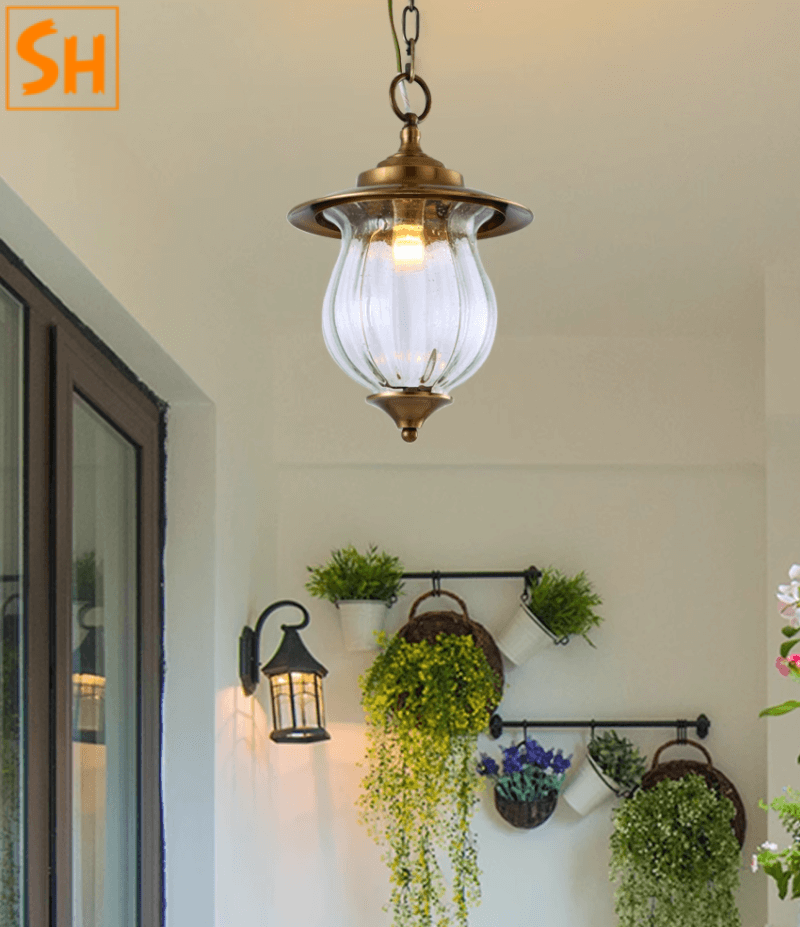 Đèn thả trần thủy tinh decor nội ngoại thất GR4012 Đèn thả trần thủy tinh decor nội ngoại thất GR4012