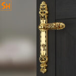 Khóa cửa bằng đồng thau phong cách Hoàng gia LD6731-1