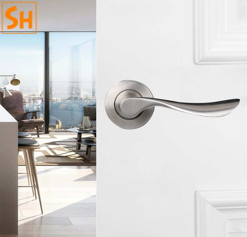 Khoá cửa phân thể Inox 304 tối giản màu bạc SH.BS007 Khoá cửa phân thể Inox 304 tối giản màu bạc SH.BS007