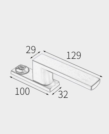 Khóa cửa tay gạt hợp kim ốp gỗ hiện đại KB6291 1