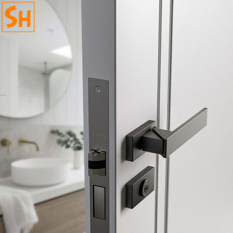 Khóa cửa kiểu mới màu đen huyền bí A18512 Khóa cửa kiểu mới màu đen huyền bí A18512