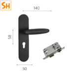 Khóa cửa phòng hợp kim kẽm tối giản LD7058 b