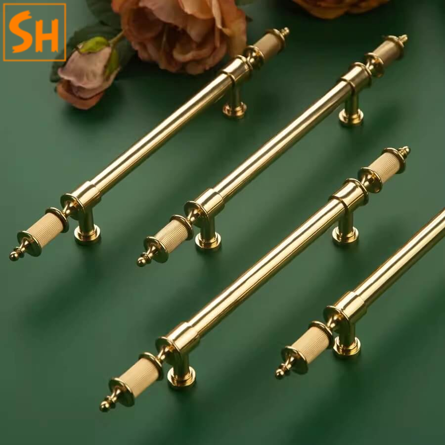 Tay nắm tủ bằng đồng phong cách Châu Âu sang trọng FSJB001-1