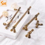 Tay nắm tủ đồng thau phong cách Retro NJ7298-2