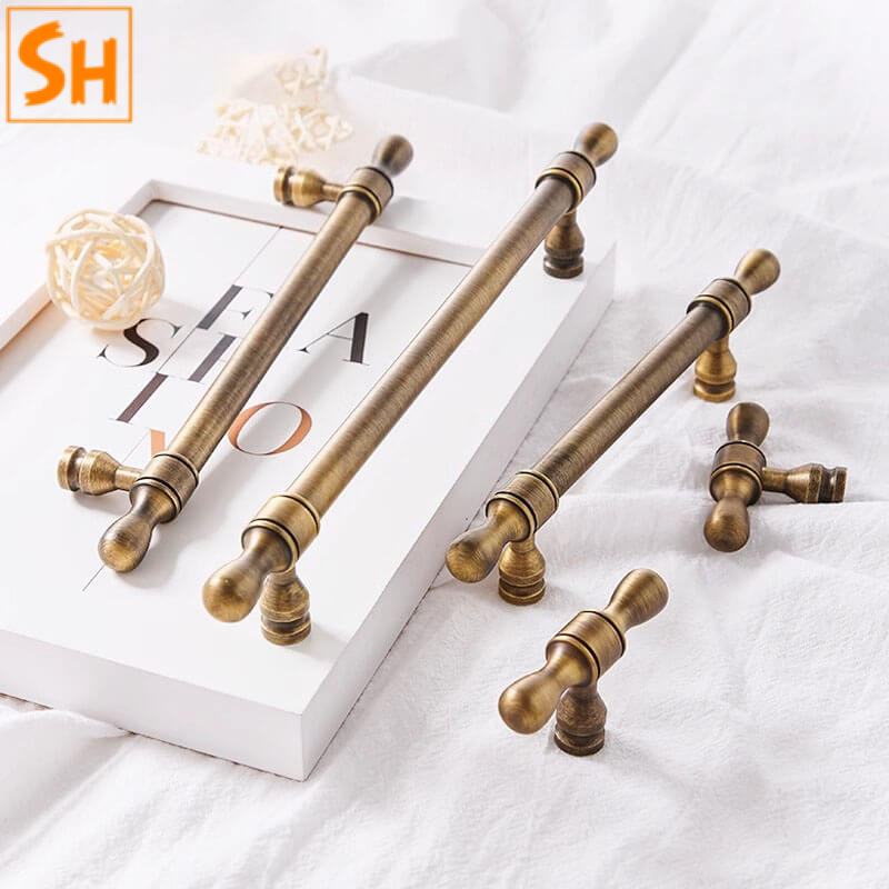 Tay nắm tủ đồng thau phong cách Retro NJ7298-2 Tay nắm tủ đồng thau phong cách Retro NJ7298-2