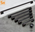 Stylehome - Tay nắm tủ hợp kim kẽm viền màu đồng đỏ SH748BZ
