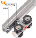 Bộ phụ kiện cửa lùa giảm chấn nhấn mở BTS-5831 7