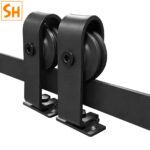 Ray trượt cửa lùa barn door cánh xếp Đôi bi-folding RT861 7