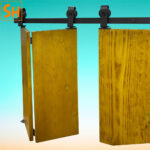 Ray trượt cửa lùa barn door cánh xếp Đôi bi-folding RT861 5