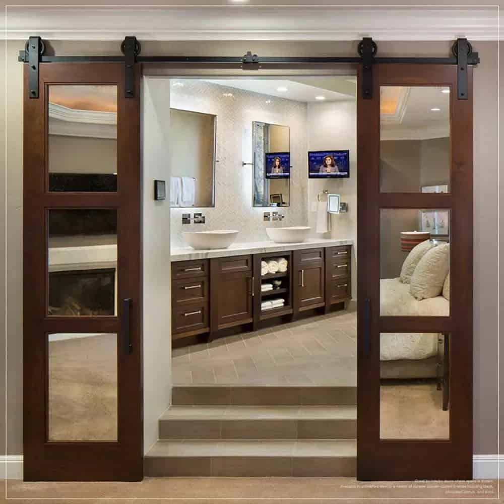 Ray trượt cửa lùa barn door cánh phẳng đơn RT3474 6