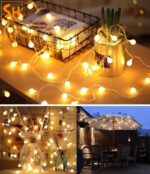 Dây đèn LED hạt bi trắng decor SH2021