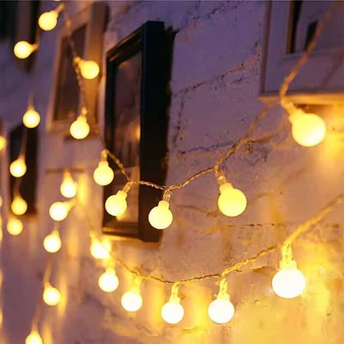 Dây đèn LED hạt bi trắng decor SH2021