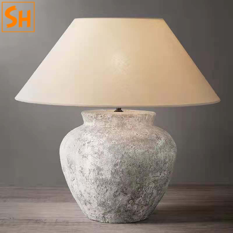 Đèn bàn gốm sứ nguyên bản giản đơn SHLS013