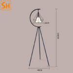 Đèn sàn đứng ba chân khung thép sáng tạo RC1016 3