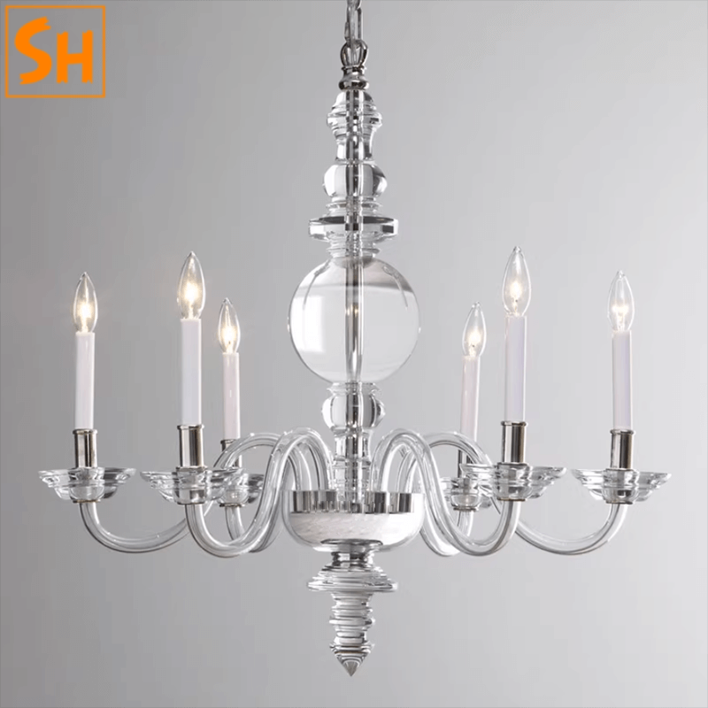 Đèn chùm bóng nến thủy tinh sang trọng SH6113 Đèn chùm bóng nến thủy tinh sang trọng SH6113
