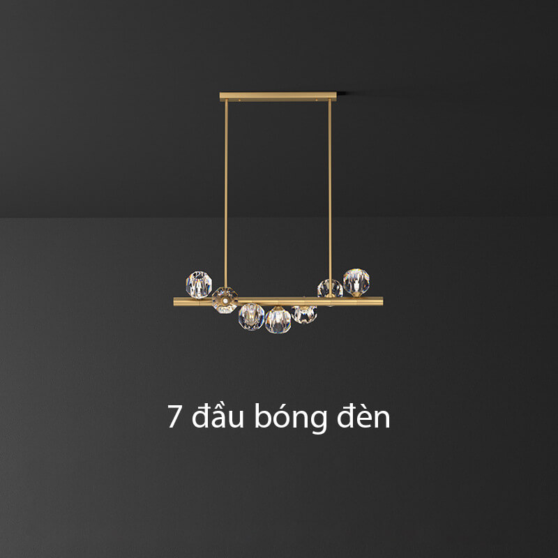 Đèn thả bàn pha lê viên lộng lẫy uốn lượn KD6779 6