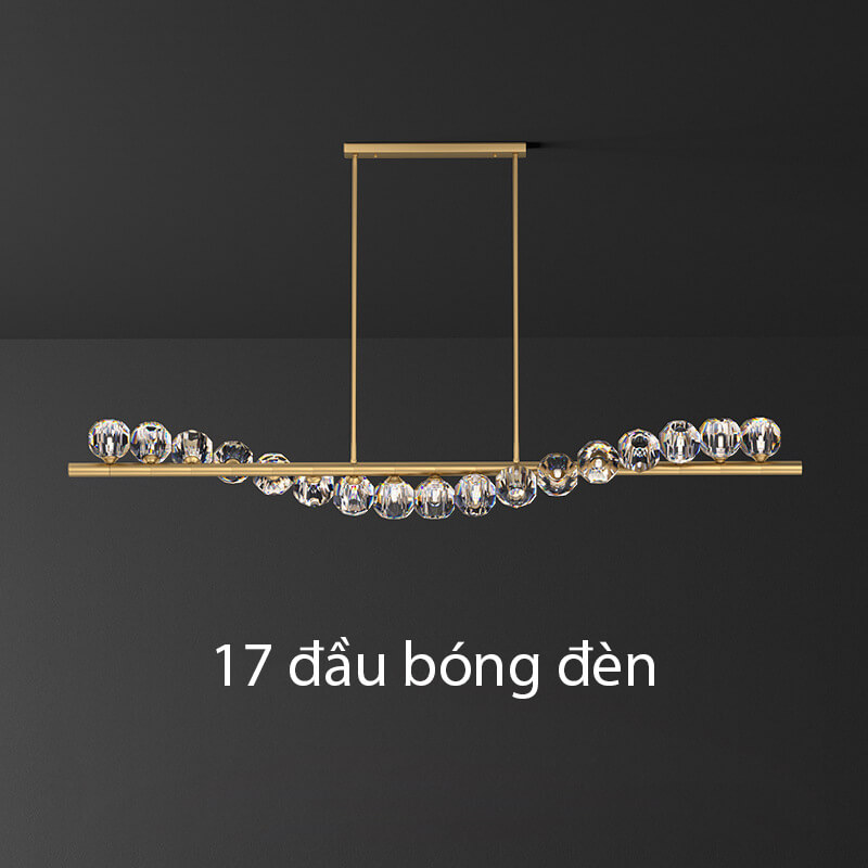 Đèn thả bàn pha lê viên lộng lẫy uốn lượn KD6779 10