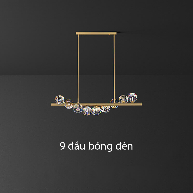 Đèn thả bàn pha lê viên lộng lẫy uốn lượn KD6779 7