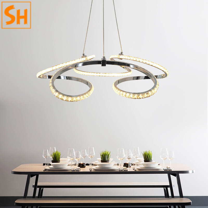 Đèn chùm thả bàn ăn xoắn độc đáo SH5589 Đèn chùm thả bàn ăn xoắn độc đáo SH5589