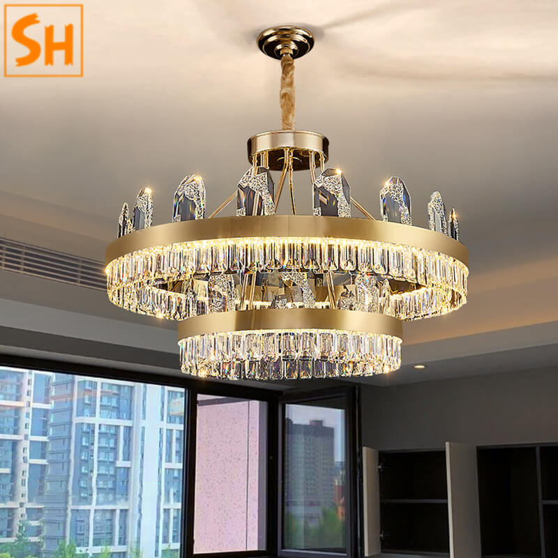 Đèn chùm pha lê thả trần phòng khách sang trọng SHR8279 Đèn chùm pha lê thả trần phòng khách sang trọng SHR8279