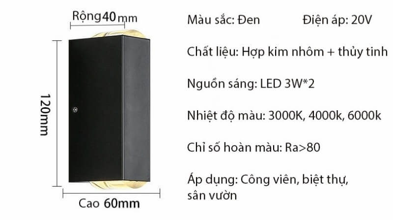 Đèn hắt tường ngoài trời chống nước SHG062