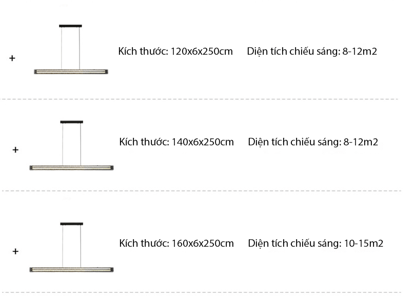 Đèn thả dải thanh dài trang trí nhà hàng cao cấp PXA732 14