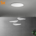 Đèn thả nhựa acrylic kiểu hình chiếc lá cuốn bay RND237