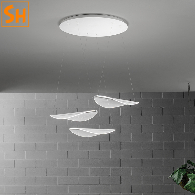 Đèn thả nhựa acrylic kiểu hình chiếc lá cuốn bay RND237 Đèn thả nhựa acrylic kiểu hình chiếc lá cuốn bay RND237