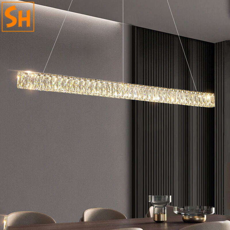 Đèn thả trần pha lê hình hộp chữ nhật cao cấp SH.TX1411 Đèn thả trần pha lê hình hộp chữ nhật cao cấp SH.TX1411
