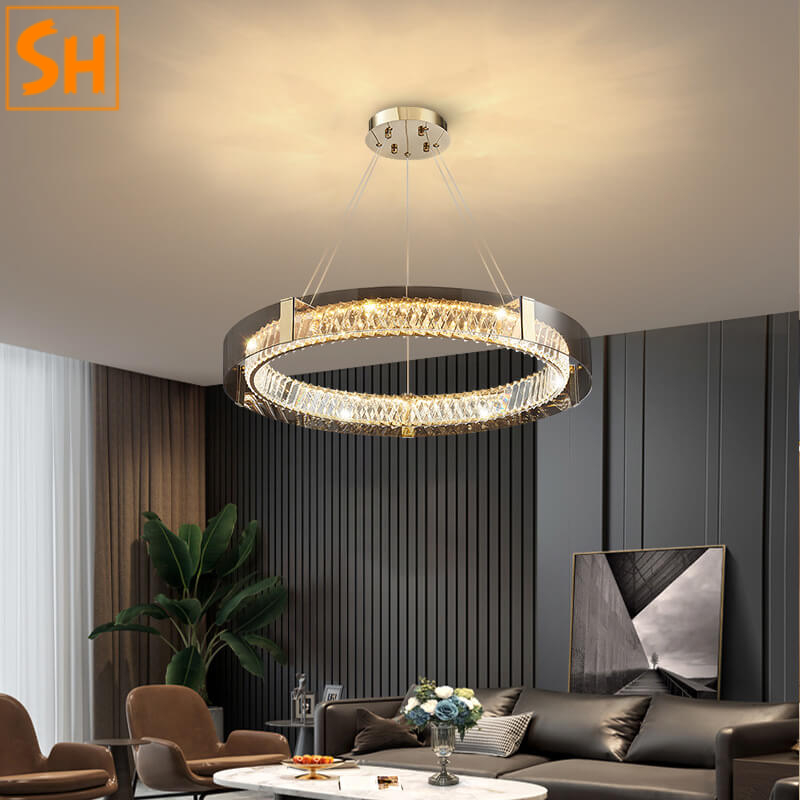 Đèn thả vòng tròn pha lê sang trọng SH.XQ245 Đèn thả vòng tròn pha lê sang trọng SH.XQ245