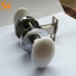 Khóa cửa không chìa hình oval bằng gốm sứ trắng PK5601