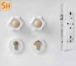 Khóa cửa thông phòng đồng thau hình hoa cúc SHT6920