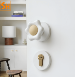 Khóa cửa thông phòng đồng thau hình hoa cúc SHT6920