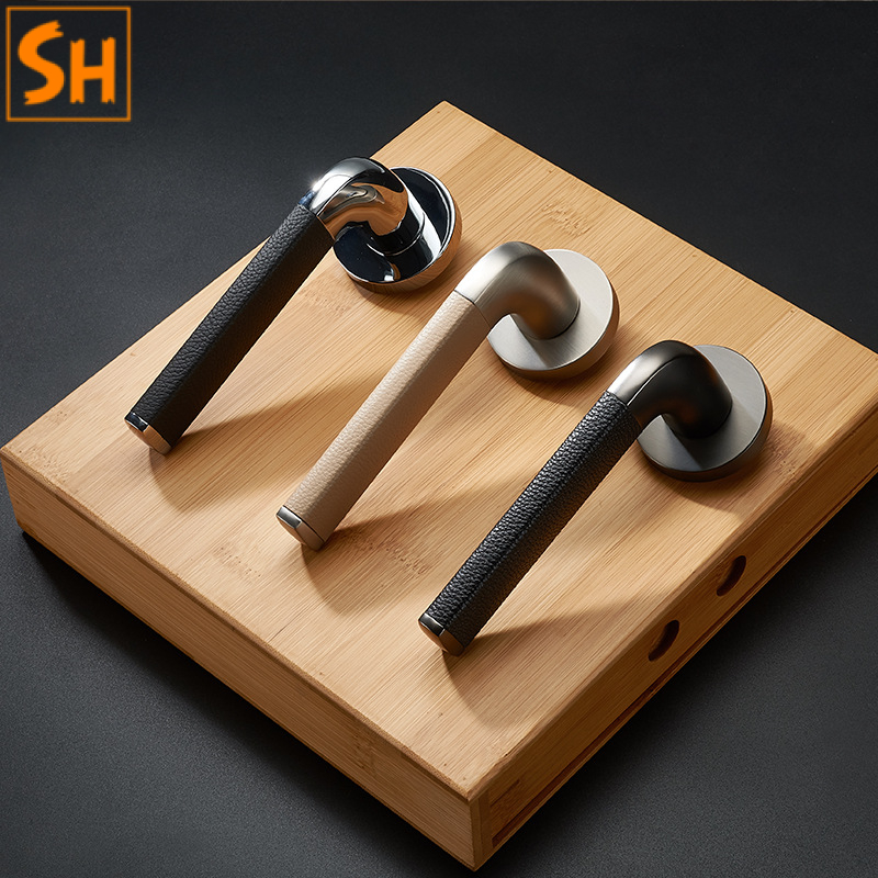 Khóa cửa phân thể tay cầm bọc da sang trọng RH0004 Khóa cửa phân thể tay cầm bọc da sang trọng RH0004