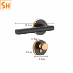 Khóa cửa tay gạt hợp kim nhôm phối viền vàng AL9159-1