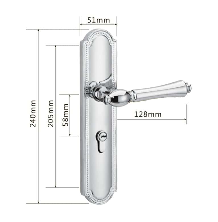 Khóa cửa phòng lõi đồng thân khóa inox A690-219 4