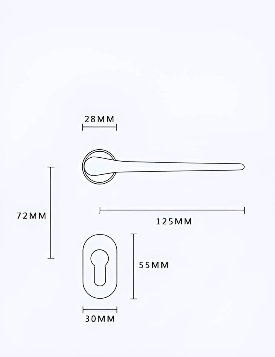 Khóa cửa phân thể tay gạt hiện đại FTR303 11