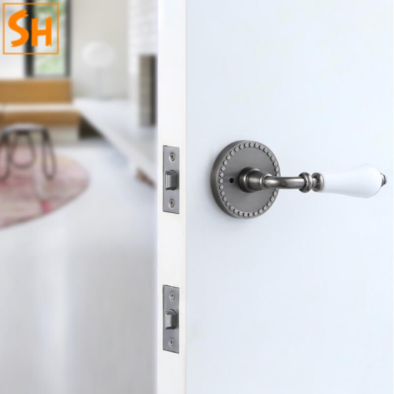 Khóa cửa tay gạt gốm sứ giá rẻ DG09 Khóa cửa tay gạt gốm sứ giá rẻ DG09