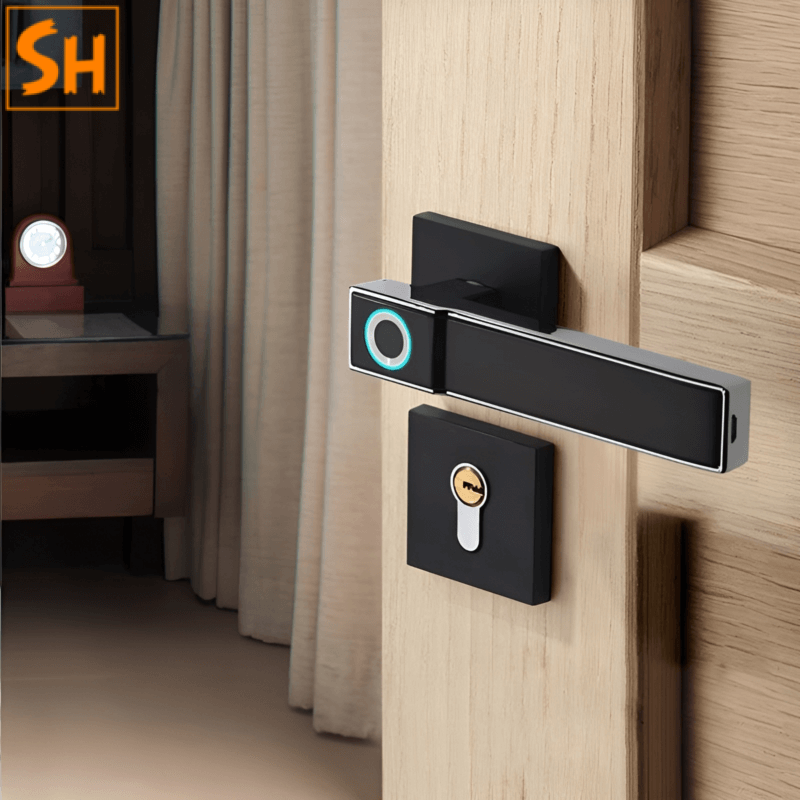 Khóa phân thể kết hợp vân tay cho cửa gỗ P6831 11
