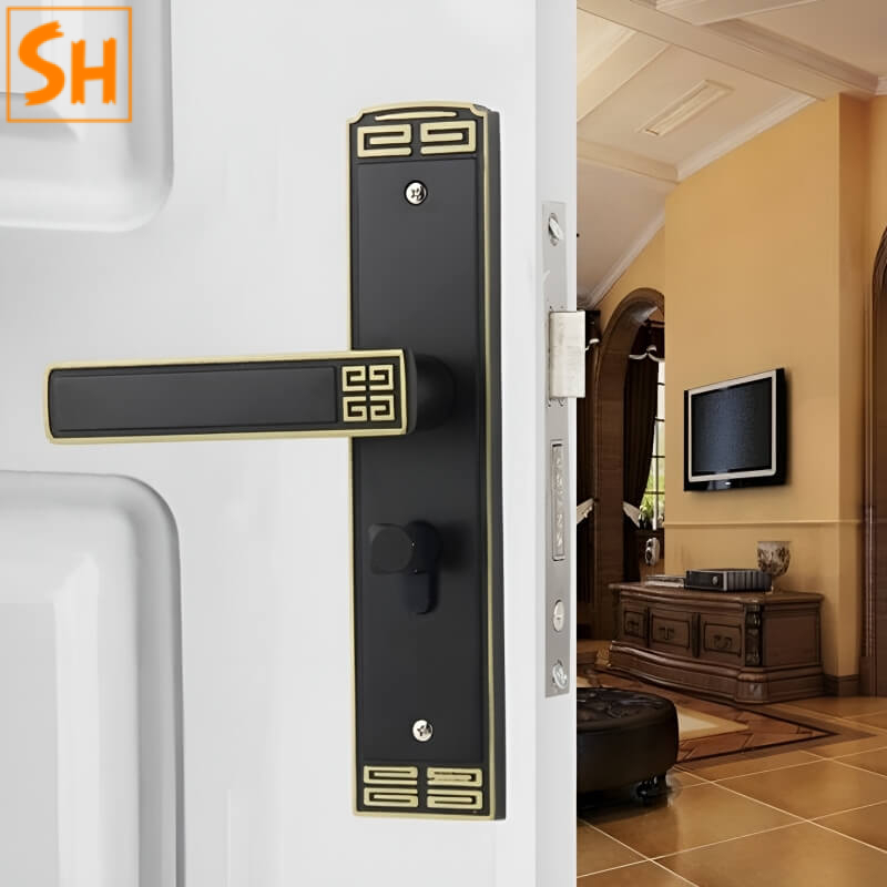 Khóa cửa hợp kim nhôm kiểu Á Đông PBH718 Khóa cửa hợp kim nhôm kiểu Á Đông PBH718