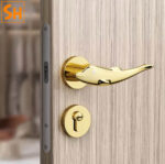 Khóa cửa tay gạt hợp kim hình chú cá heo CD6847