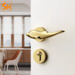 Khóa cửa tay gạt hợp kim hình chú cá heo CD6847